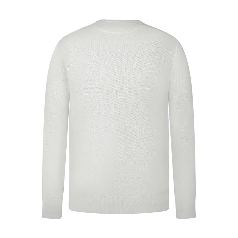 Ralph Lauren Polo Textured Cotton Crewneck Jumper White