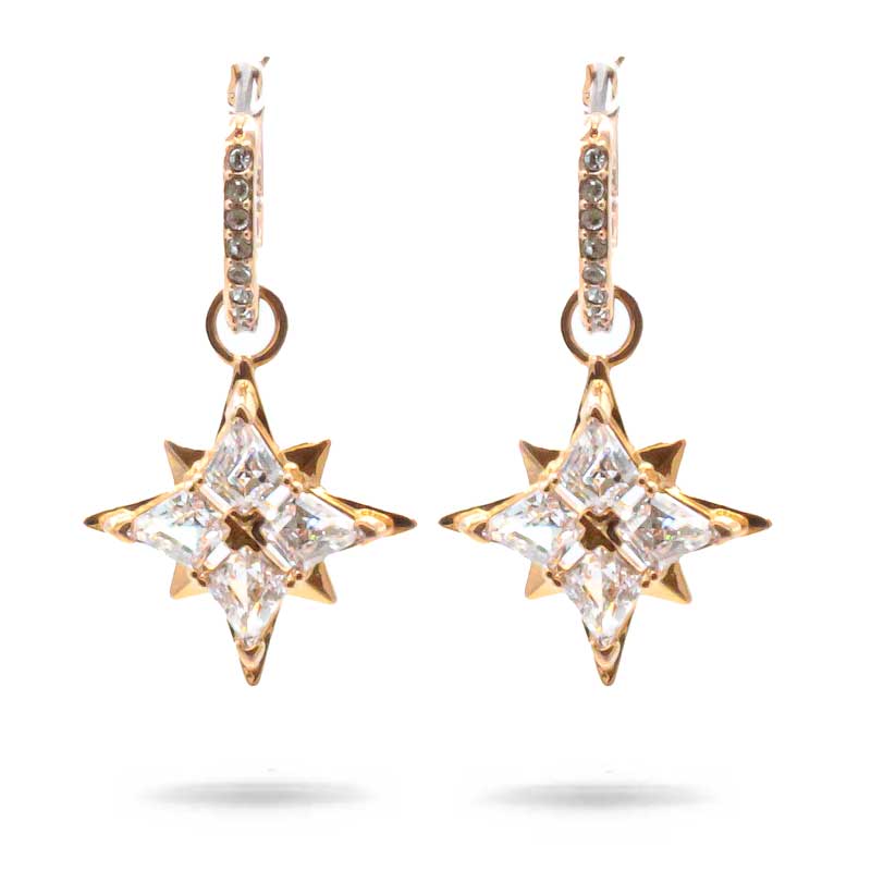 Swarovski Symbolic Star Hoop Pierced Earrings 5494337