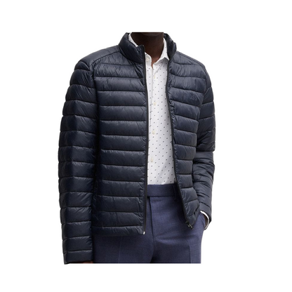 Hugo Boss Water-Repellent Padded Jacket With Tonal Logo Calanos 50481548 Dark Blue - EUR 54