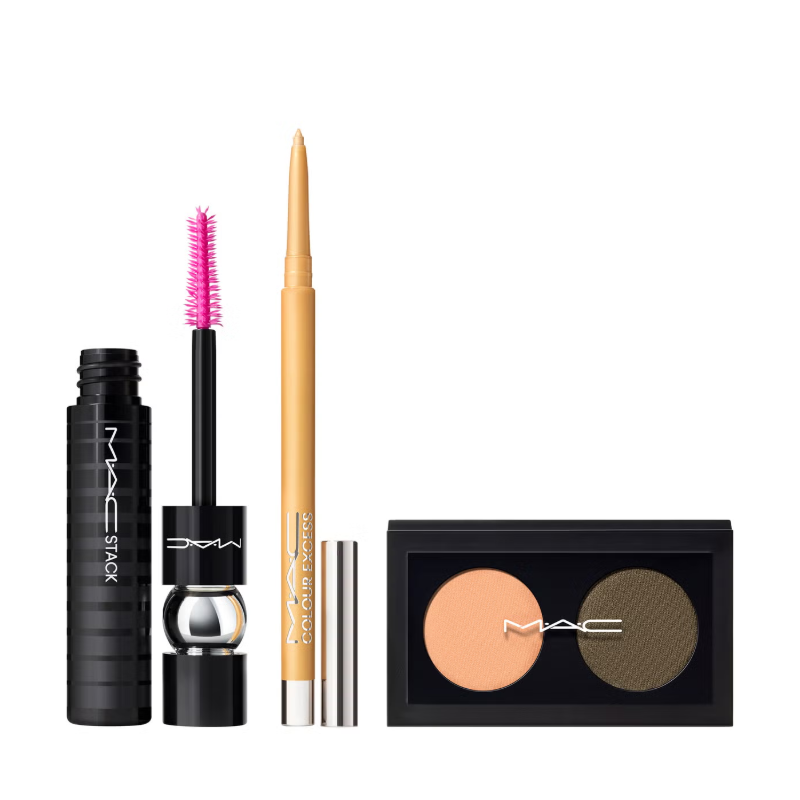 MAC Snowtrance Eye Kit - 2 x Eyeshadow Black Mascara Gel Pencil Eye Liner