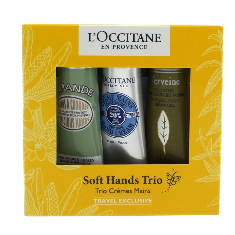 L'Occitane Soft Hands Trio Travel Gift Set 3 x 30ml