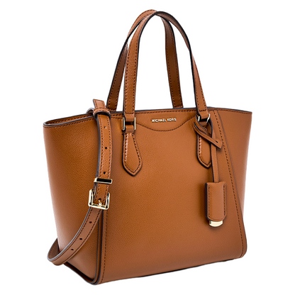 Michael Kors Taryn Leather Small Crossbody Tote Bag Brown