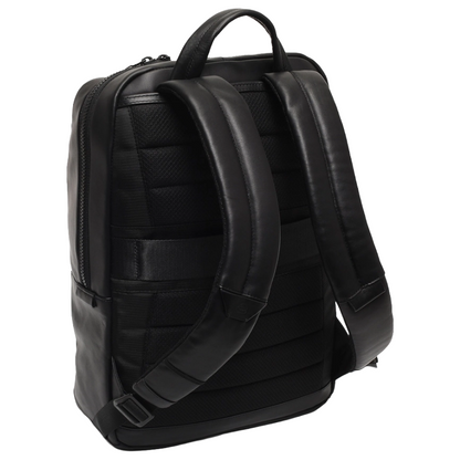 Piquadro 14 inch Laptop Leather Backpack CA6442W131/N Black