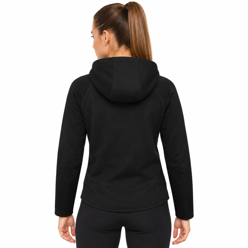 Puma Women's Sweatshirt Evostripe Full-Zip Hoodie Black