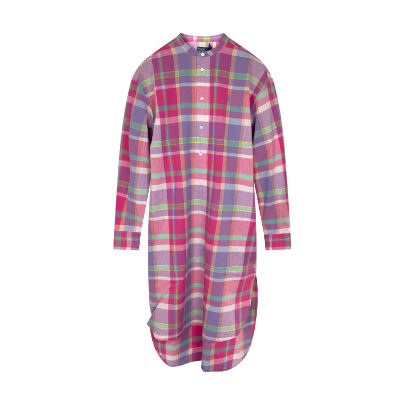 Ralph Lauren Women's Linen Check Shirt Dress