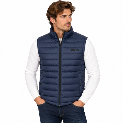 Hugo Boss Padded Packable Gilet Calano 10242263 Dark Blue - Size 54
