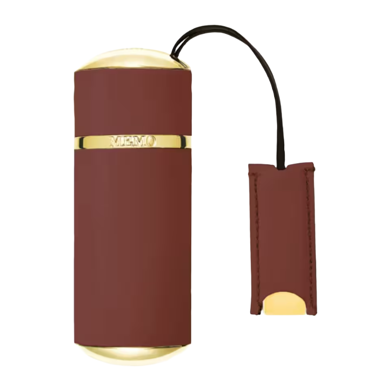 Memo Paris Leather Covered Travel Case For Perfume Burgundy Manor