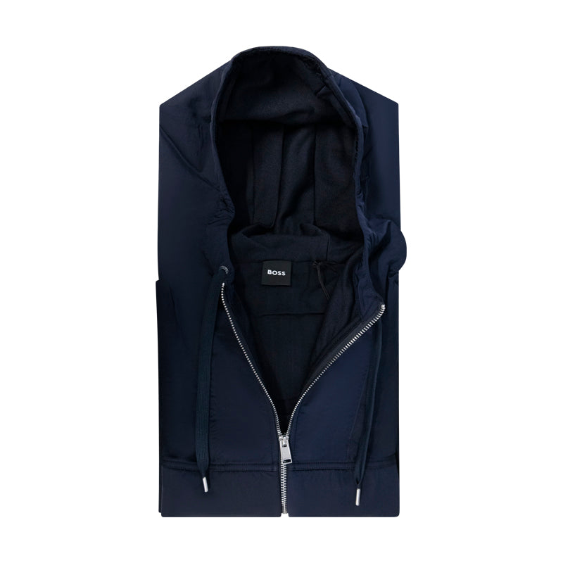 Hugo Boss Steele 406 Men's Full Zip Hoodie Dark Blue
