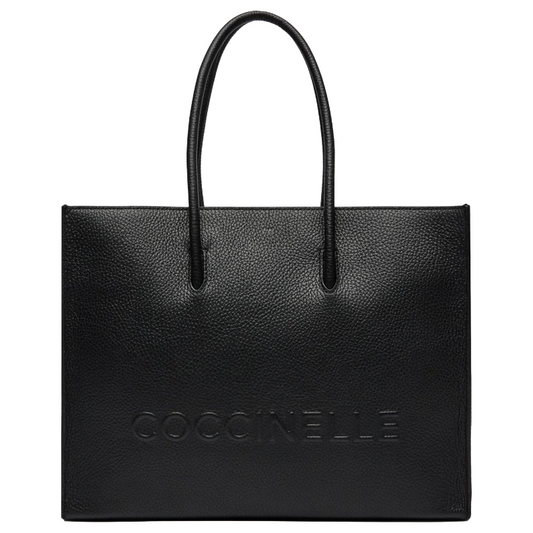 Coccinelle Women's Myrtha Maxi Log Handbag Noir 100% Cowhide Black