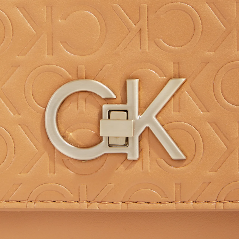 Calvin Klein Re-Lock Light Brown Crossbody Bag (Brown Sugar)