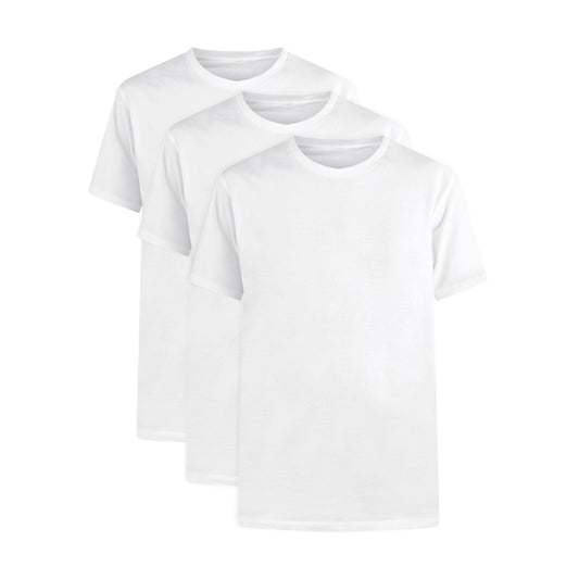 Calvin Klein x3 100% Cotton Classic Fit Crew Neck T-Shirt White