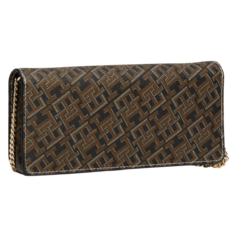 Tommy Hilfiger Monoplay Large Flap Purse With Chain Women's