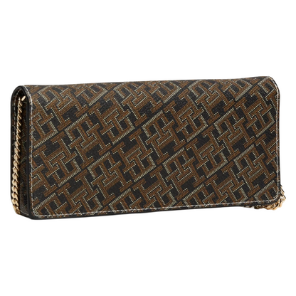 Tommy Hilfiger Monoplay Large Flap Purse With Chain Women's