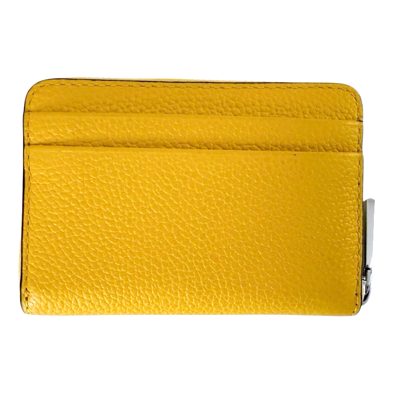 Michael Kors Jet Set Zipped Leather Purse Yellow Dandelion