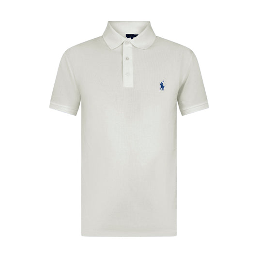 Polo Ralph Lauren Slim Fit Stretch Mesh Polo Shirt White Men's