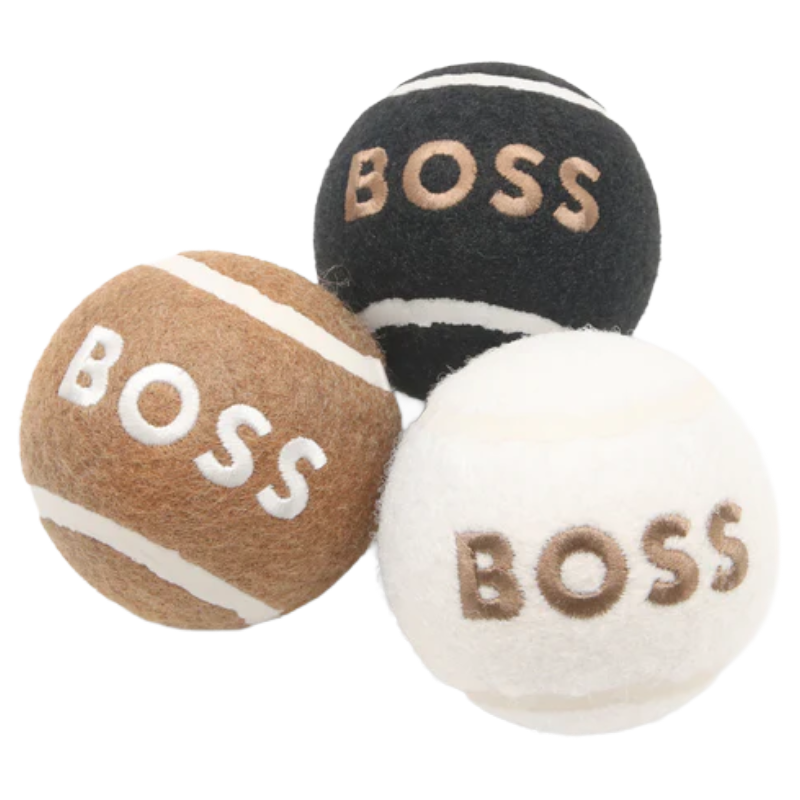 Hugo Boss Dog Three Tennis Ball Set With Mesh Bag