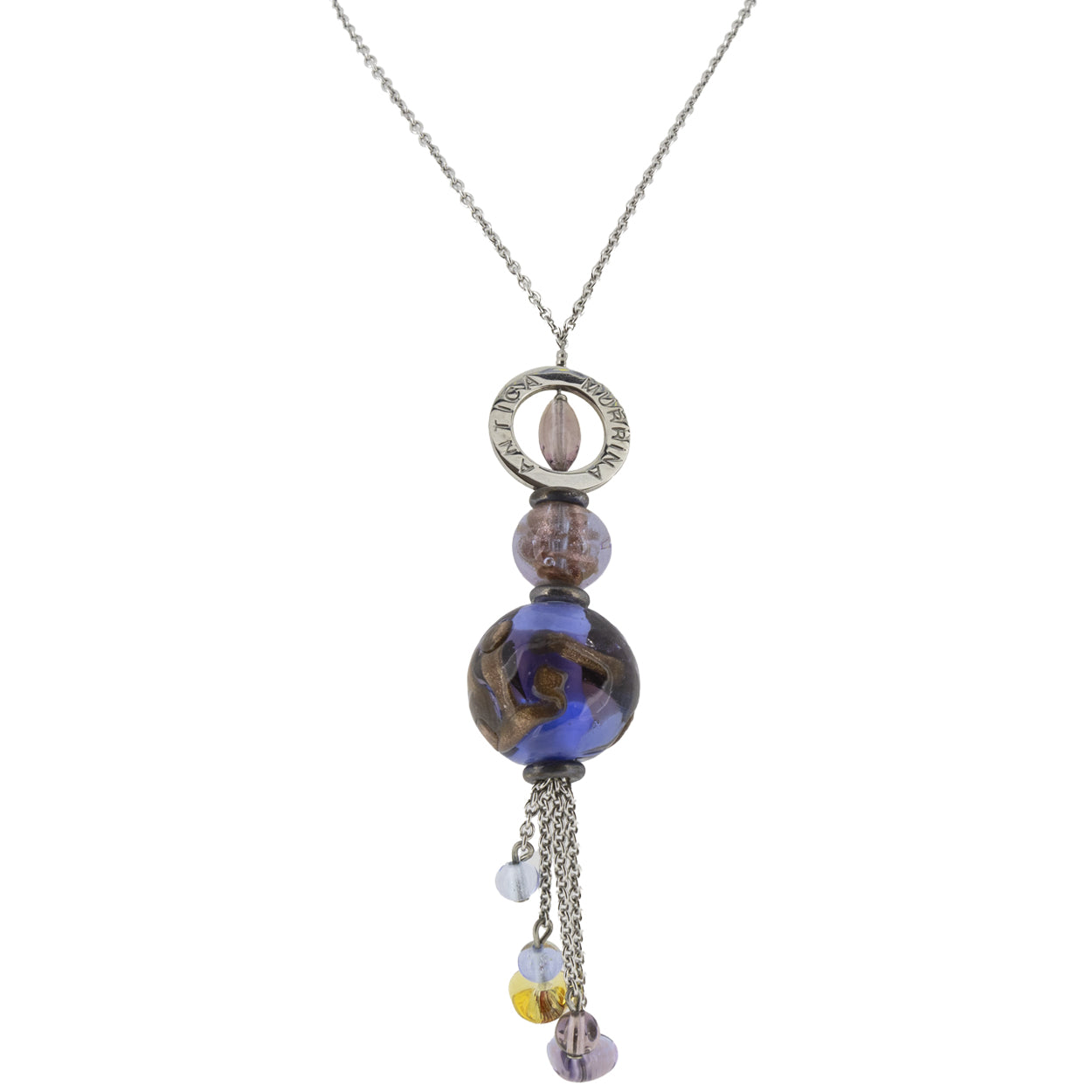Antica Murrina Duna Mixed Purple Glass Necklace CO685A05