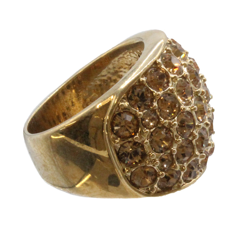 Adrian Buckley Pave Collection Gold Crystal Ring R350M (M)