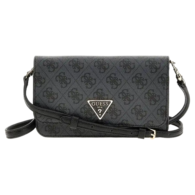 Guess Noelle Mini Cross Body Bag Coal Logo Women's