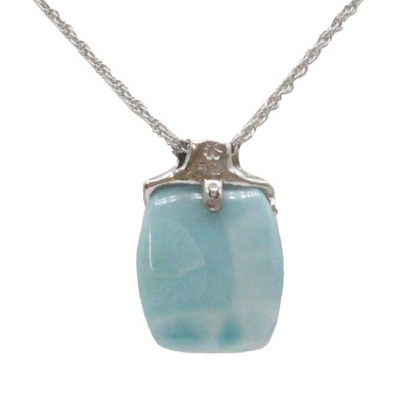 Marahlago Larimar Tree Frog Sterling Silver Necklace 