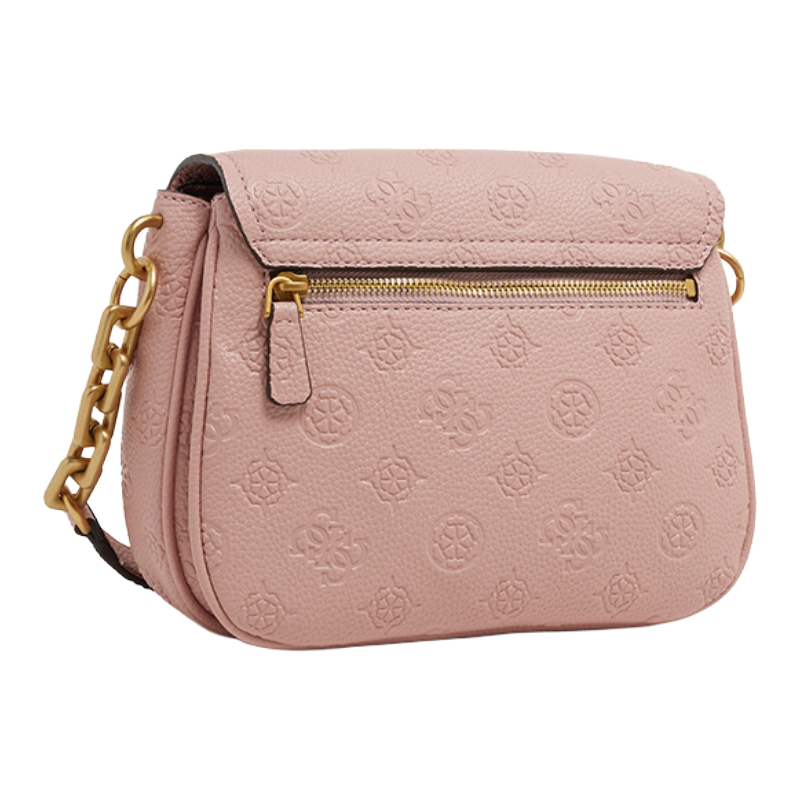 Guess Izzy Peony Apricot Rose Logo Crossbody Hand Bag