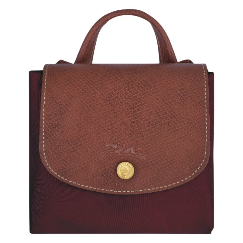 Longchamp Medium Le Pliage Backpack Burgundy