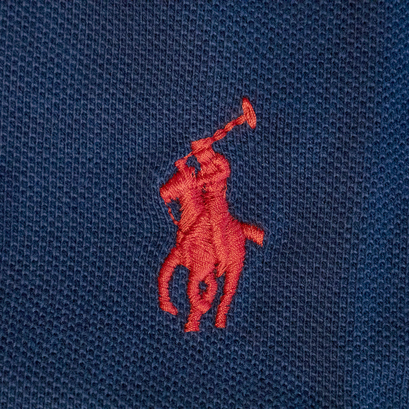  Ralph Lauren Polo Men's Slim Fit Polo Short Sleeve Shirt Blue