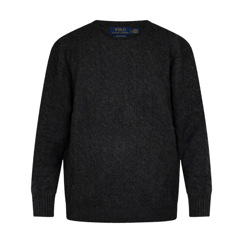 Ralph Lauren Polo Cable-Knit Wool-Cashmere Jumper Grey