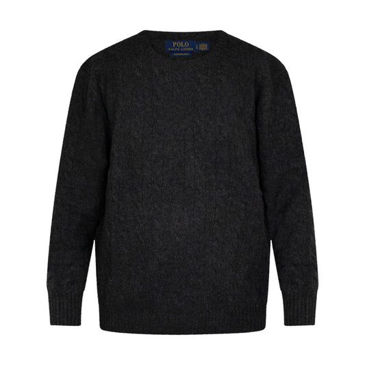 Ralph Lauren Polo Cable-Knit Wool-Cashmere Jumper Grey