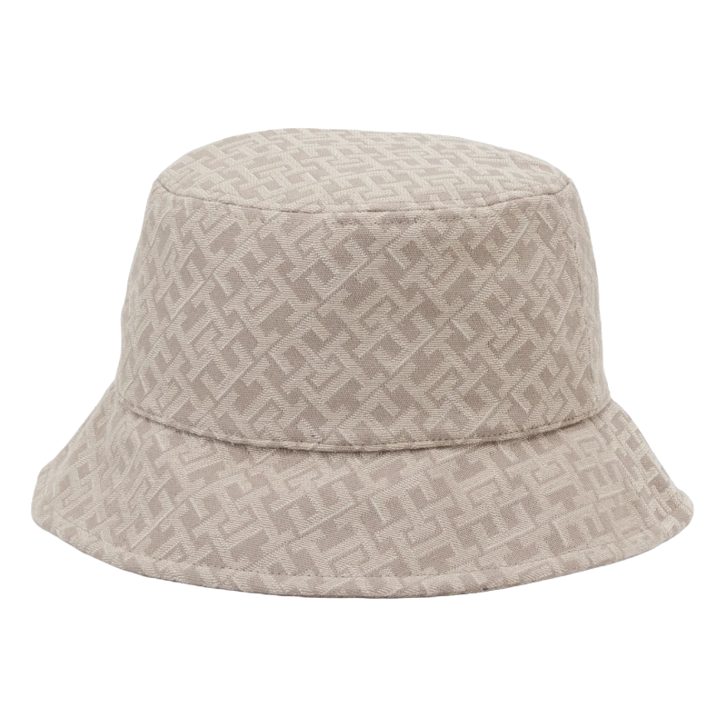 Tommy Hilfiger Monogram Jacquard Women's Beige Bucket Hat One Size