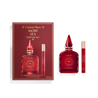 Charlotte Tilbury More Sex Eau de Parfum Gift Set 100ml and 10ml with packaging