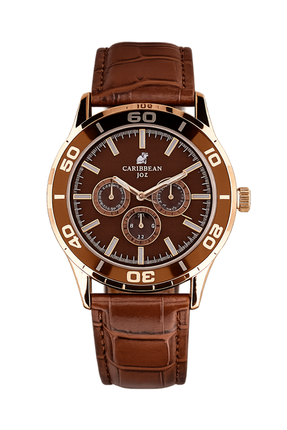 Caribbean Joe Quartz Brown Dial Men's Watch CJ7031RGBN