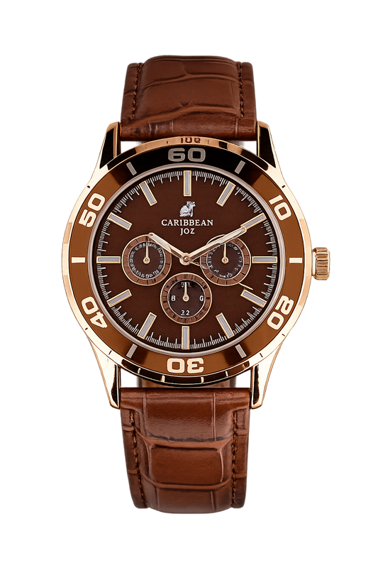 Caribbean Joe Quartz Brown Dial Men's Watch CJ7031RGBN
