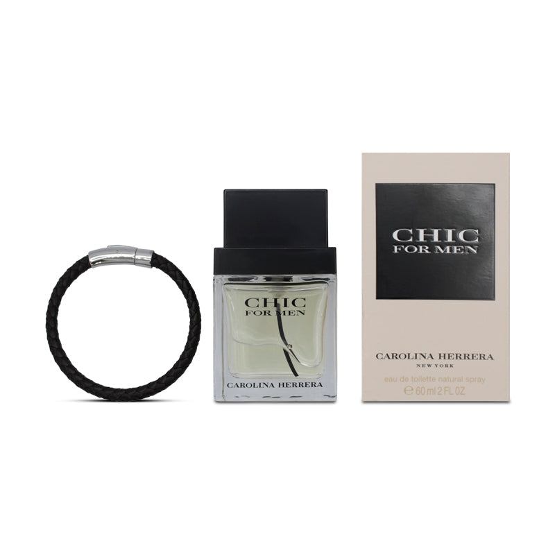 Carolina Herrera Chic For Men EDT & Bracelet Gift Set