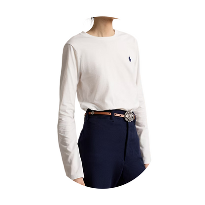  Ralph Lauren Women's White Jersey Long Sleeve T-Shirt XX Large