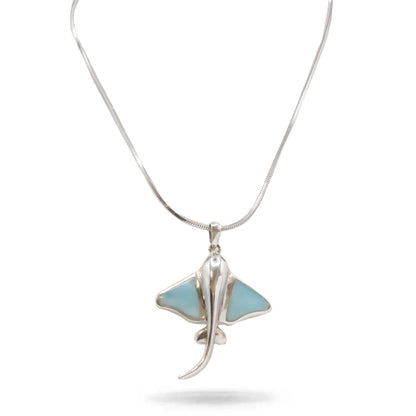 Marahlago Manta Ray Larimar Necklace