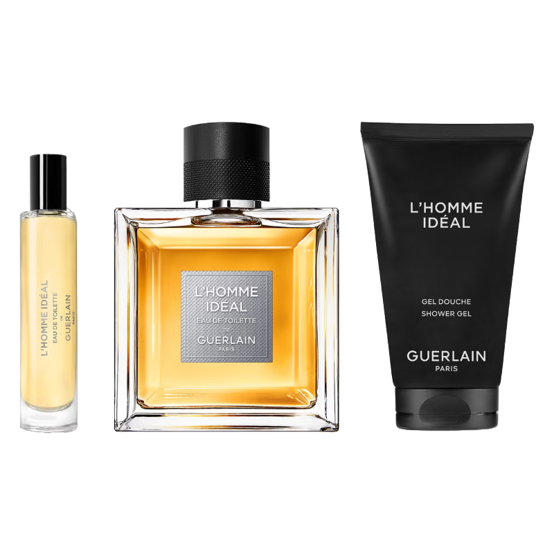 Guerlain L'Homme Ideal Gift Set 100ml & 10ml Eau De Toilette & 75ml Shower Gel (Blemished Box)