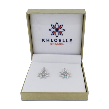 Khloelle Silver Wheel Earrings LC0070799