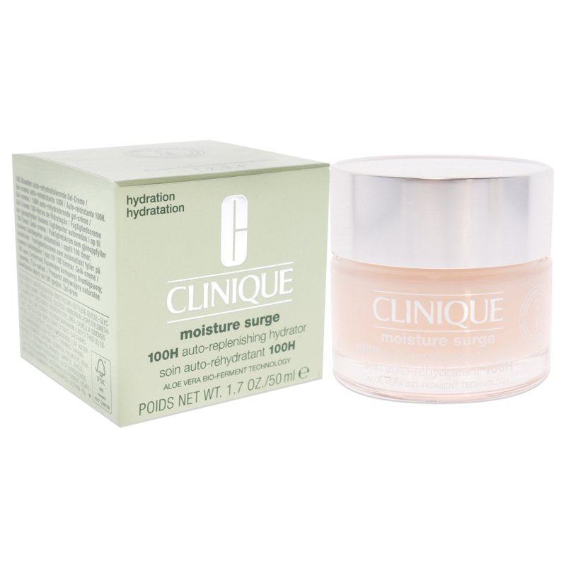 Clinique Moisture Surge 100H Auto-Replenishing Hydrator 50ml jar with packaging