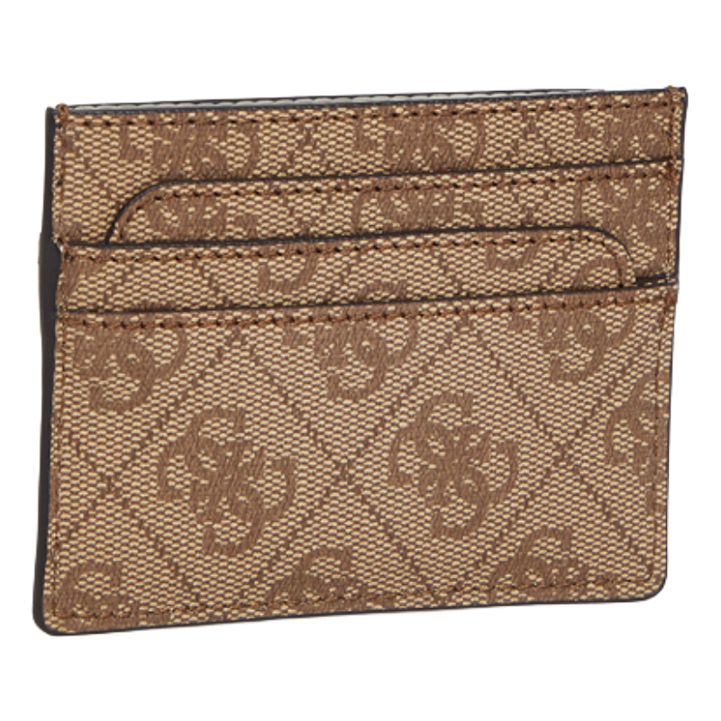 Guess Womens Wallet Card Holder Latte Logo 