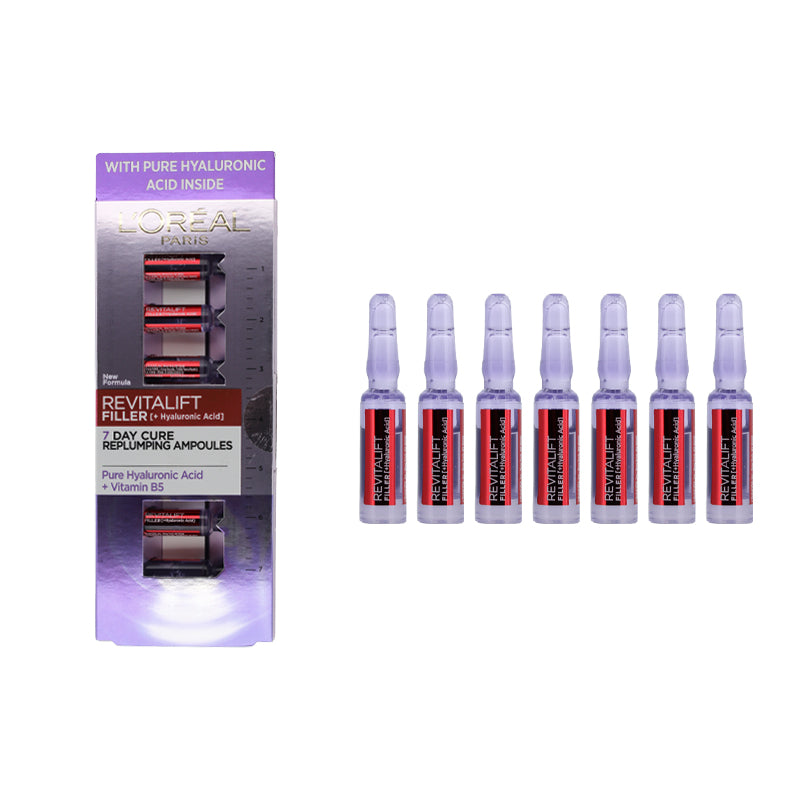 L'Oreal Revitalift Filler 7 Day Cure Replumping Ampoules Pure Hyaluronic Acid + Vitamin B5
