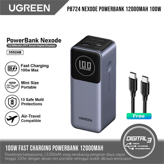 Ugreen Nexode 12000mAh Fast Charging Power Bank 100W