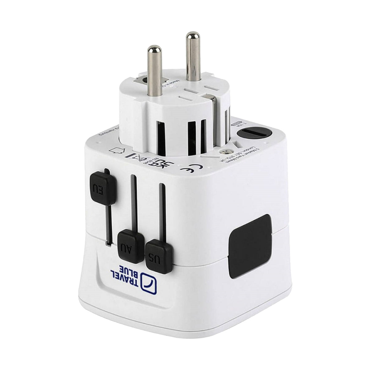 Travel Blue Earthed Worldwide Adaptor