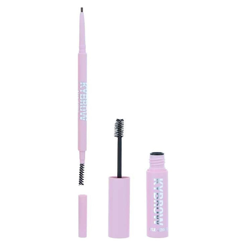 Kylie Cosmetics Kybrow Brow Pencil & Gel Kit 004 Medium Brown on a white background