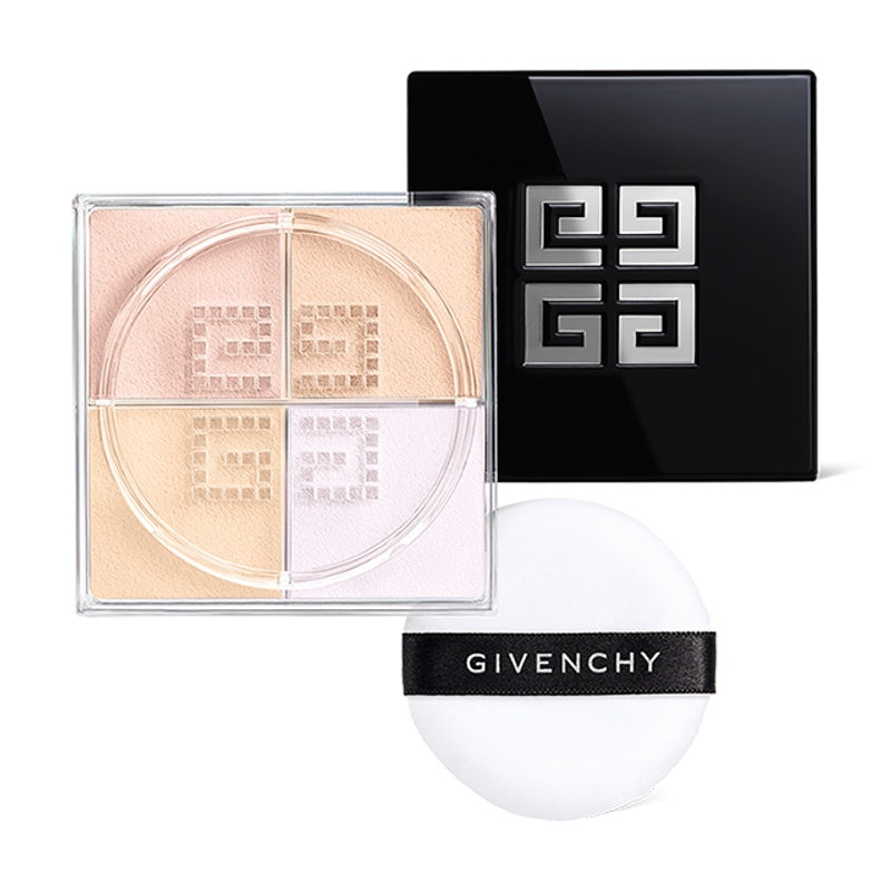 Givenchy Prisme Libre 4-Color Loose Powder 02 Satin Blanc 10g on a white background