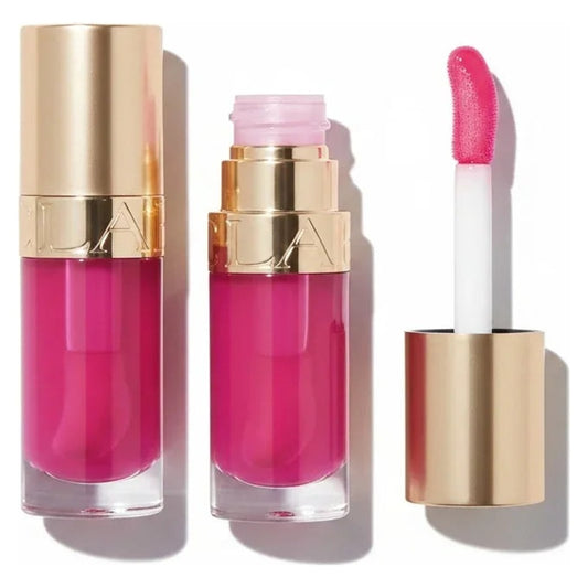 Clarins Lip Comfort Oil 02 Raspberry 7ml on a white background