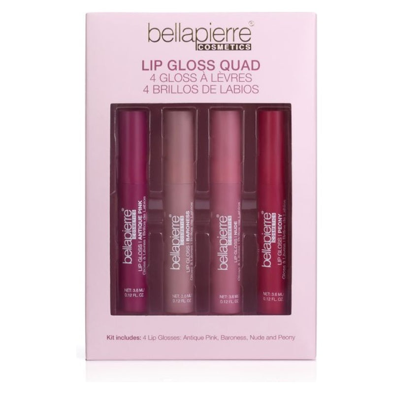 Bellapierre Lip Gloss Quad gift set front view