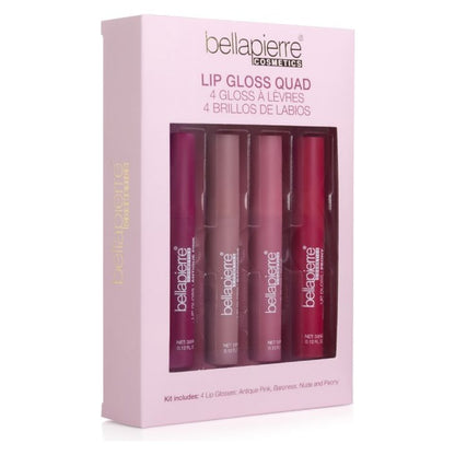 Bellapierre Lip Gloss Quad gift set angled view