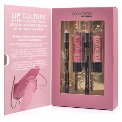 Bellapierre Lip Culture Lipstick and Liner Quad open gift box