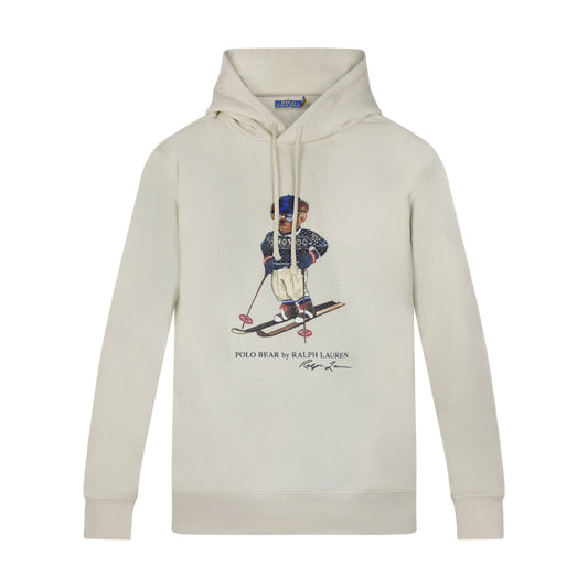 Ralph Lauren Ski Polo Bear Fleece Hoodie Cream